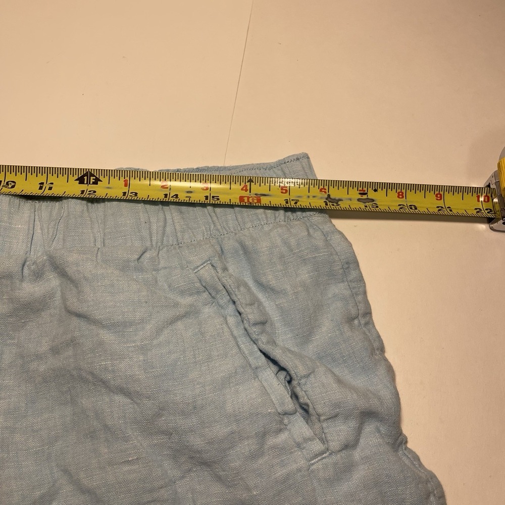 LILLY PULITZER Women's Blue Linen Pull On Casual Shorts XL Beach Vacation 35W - Picture 4 of 9